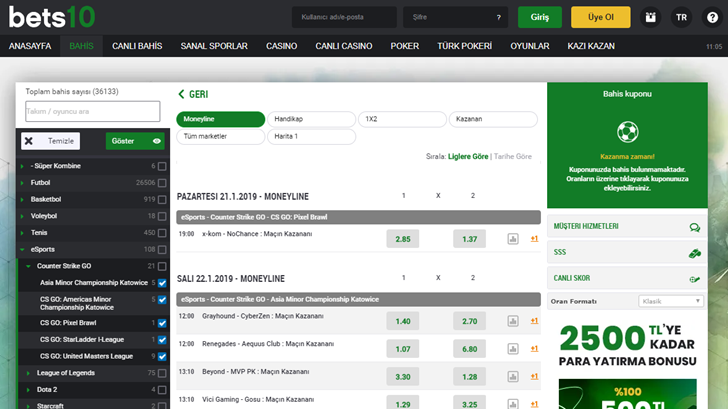 Bets10 Espor Bahisleri